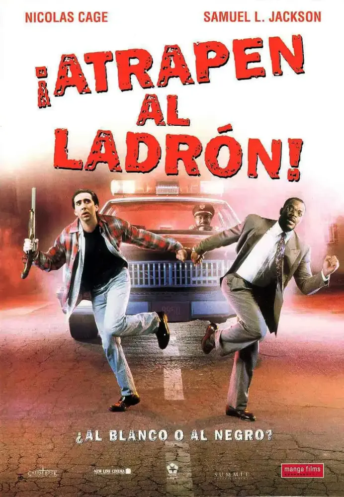 Cartel ampliado de ¡Atrapen al ladrón! ¿Al Blanco o al Negro?