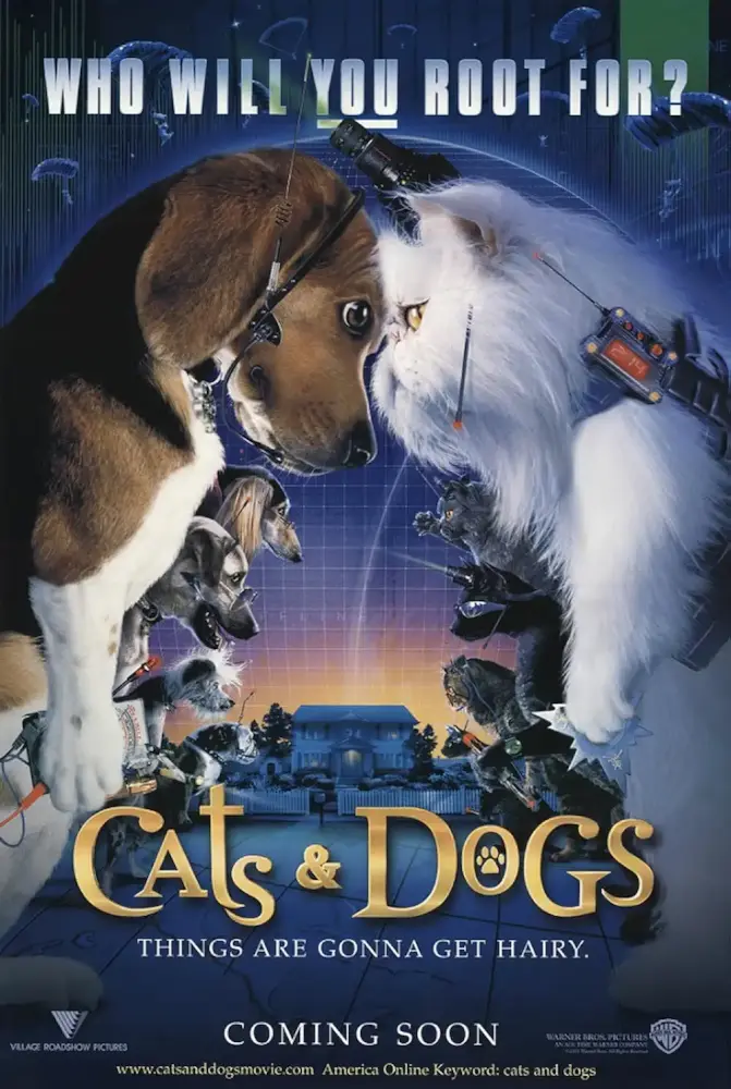 Cartel ampliado de Como perros y gatos