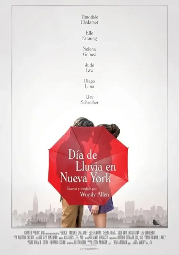 Cartel ampliado de Día de lluvia en Nueva York