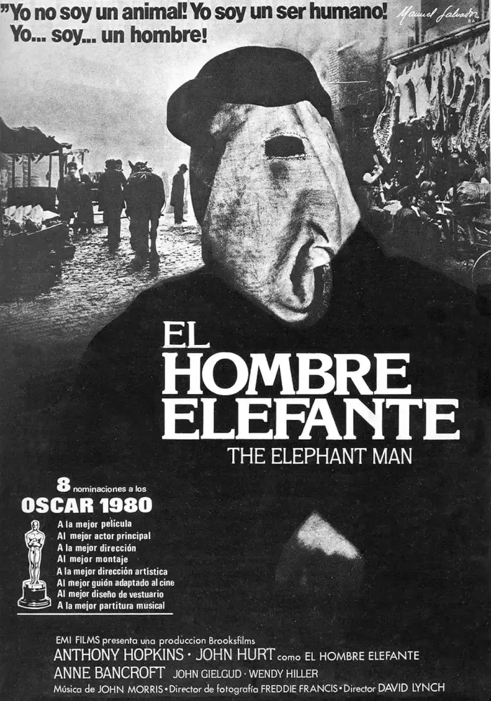 Cartel ampliado de El hombre elefante