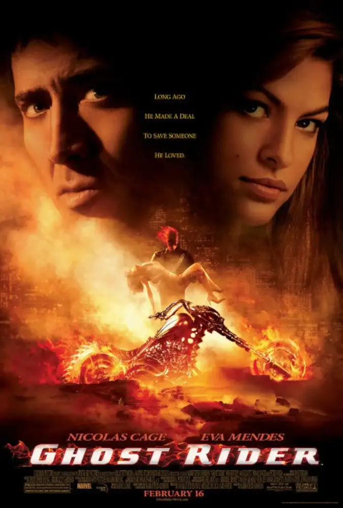 Cartel ampliado de Ghost Rider. El motorista fantasma