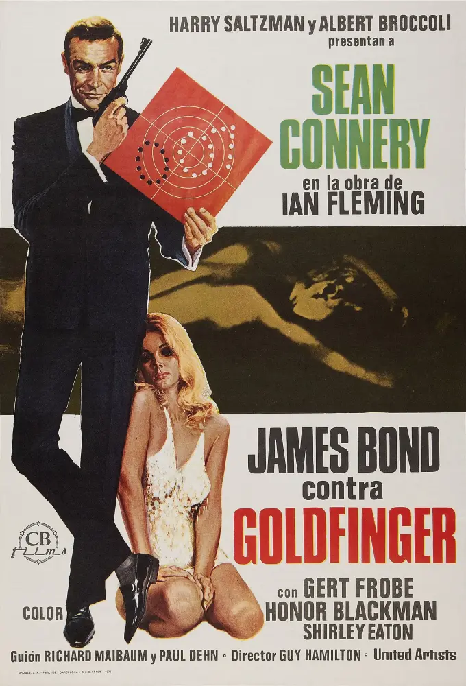 Cartel ampliado de James Bond contra Goldfinger