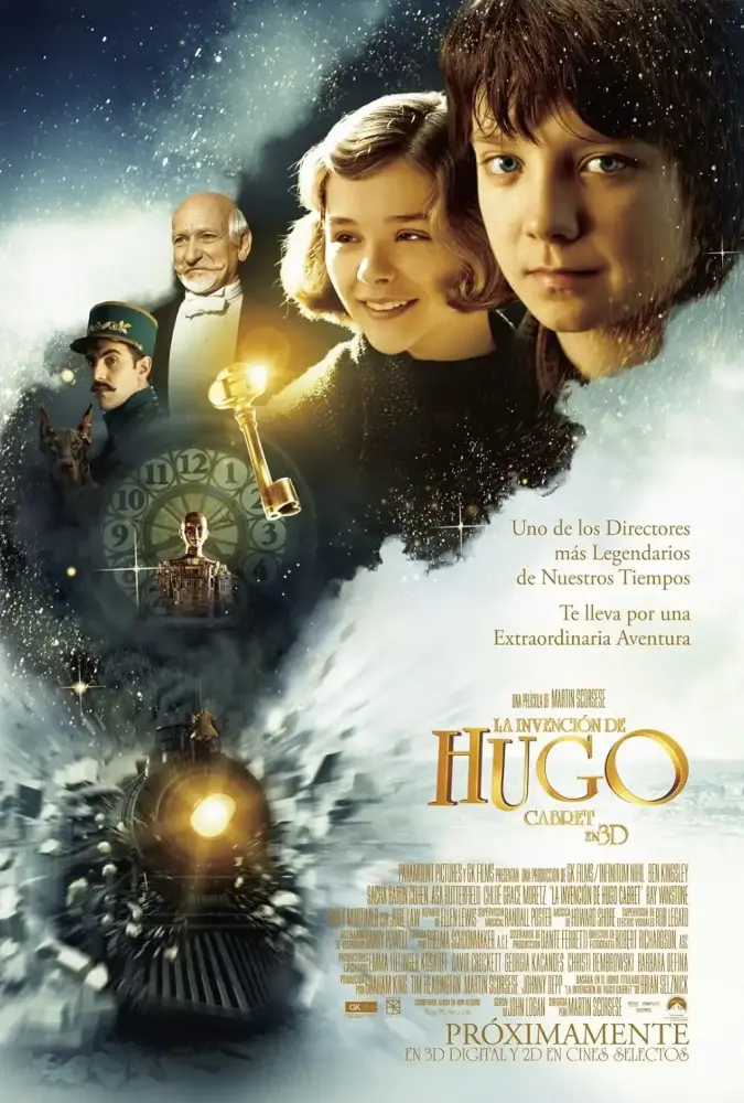Cartel ampliado de La invención de Hugo