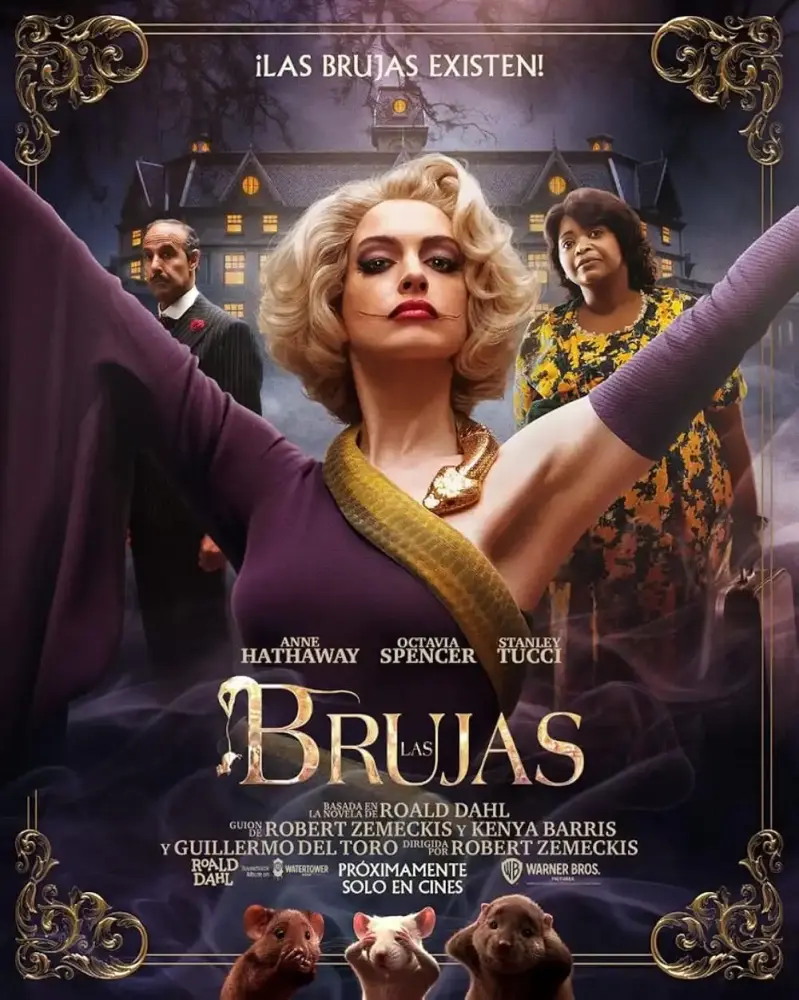 Cartel ampliado de Las Brujas (de Roald Dahl)