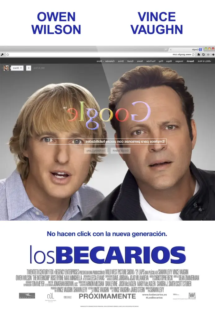 Cartel ampliado de Los becarios