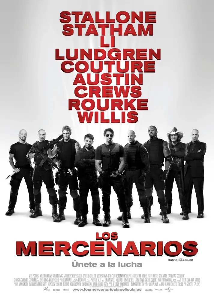 Cartel ampliado de Los mercenarios