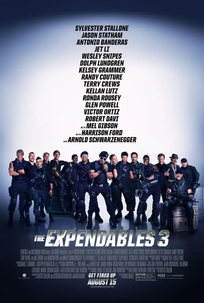 Cartel ampliado de Los mercenarios 3