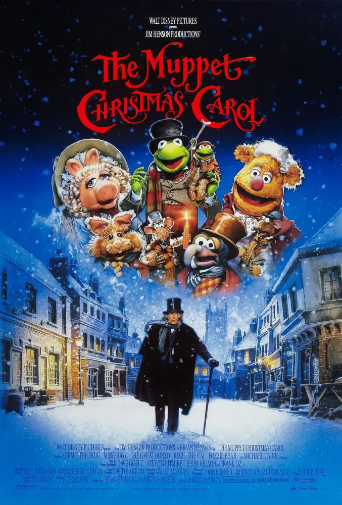 Cartel ampliado de Los Muppets en cuento de Navidad