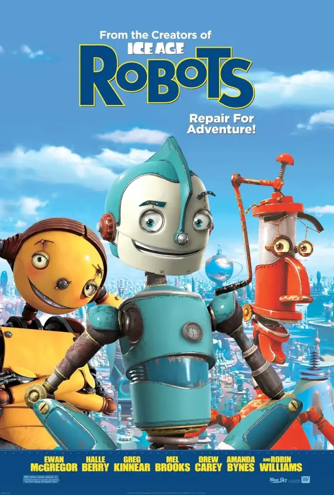 Cartel ampliado de Robots