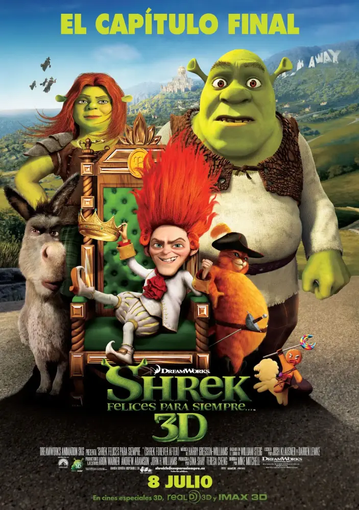 Cartel ampliado de Shrek. Felices para siempre