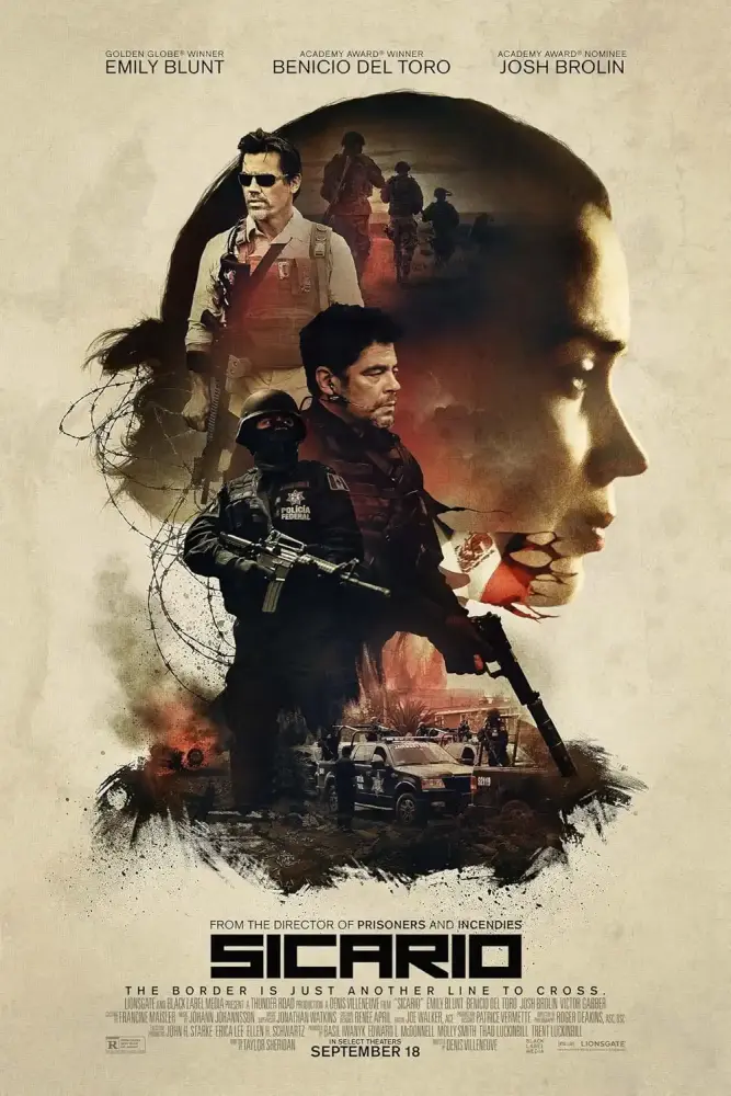 Cartel ampliado de Sicario