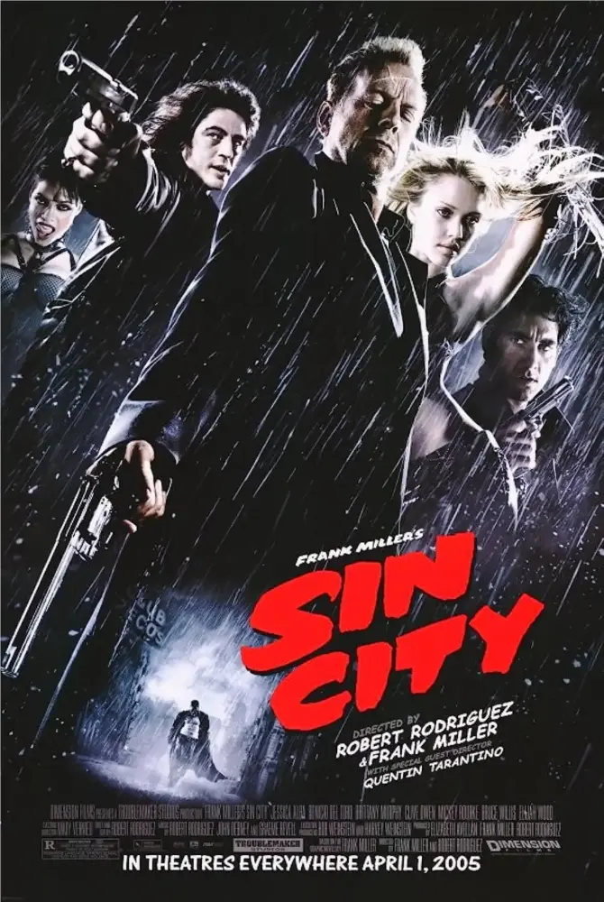 Cartel ampliado de Frank Miller's Sin City (Ciudad del pecado)