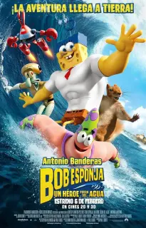 Cartel de Bob Esponja: Un héroe fuera del agua