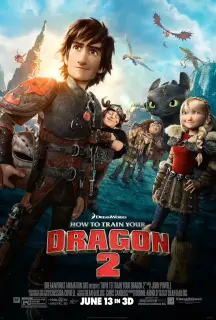 Cartel de Cómo entrenar a tu dragón 2