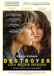 Cartel de Destroyer. Una mujer herida