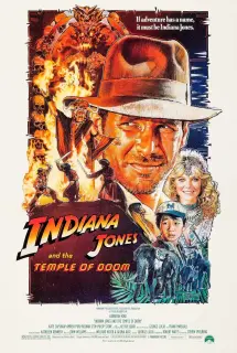 Cartel de Indiana Jones y el templo maldito