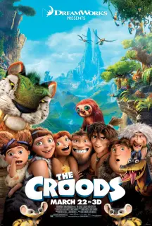 Cartel de Los Croods: Una aventura prehistórica