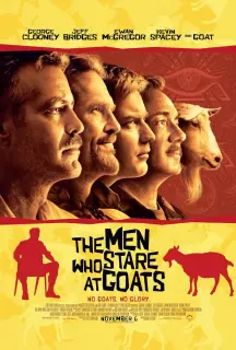 Cartel de Los hombres que miraban fijamente a las cabras