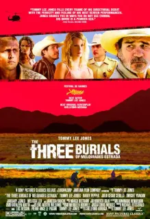 Cartel de Los tres entierros de Melquiades Estrada