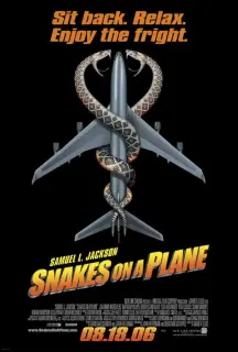 Cartel de Serpientes en el avión