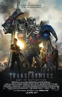 Cartel de Transformers: La era de la extinción