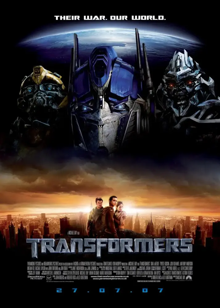 Cartel ampliado de Transformers