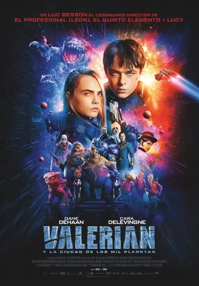 Cartel ampliado de Valerian y la ciudad de los mil planetas