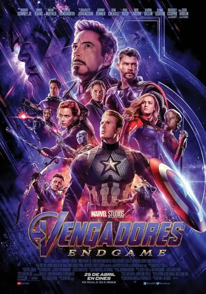 Cartel ampliado de Vengadores: Endgame