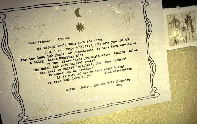 Coldplay anuncia un doble LP para el 22 de noviembre