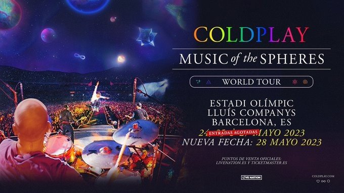 Coldplay vende más de 200.000 entradas en 24h para 4 conciertos en Barcelona