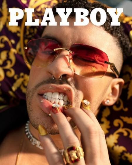 Bad Bunny en la portada de la revista Playboy