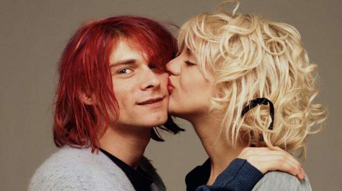 Kurt Cobain con Courtney Love