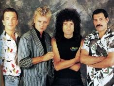 Imagen promocional de Queen en 1985